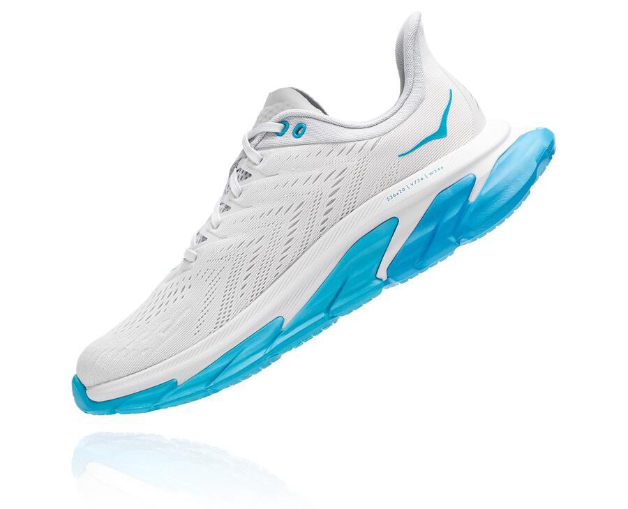 Tenis Hoka One One Hombre Blancos/Azules - Clifton Edge - ECTH43568